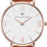 Wristology 29 Options - Maxi Leather Band Roman Numerals Boyfriend Watch - Interchangeable Genuine Leather Strap - Large Easy to Read Analog Face for Women or Men